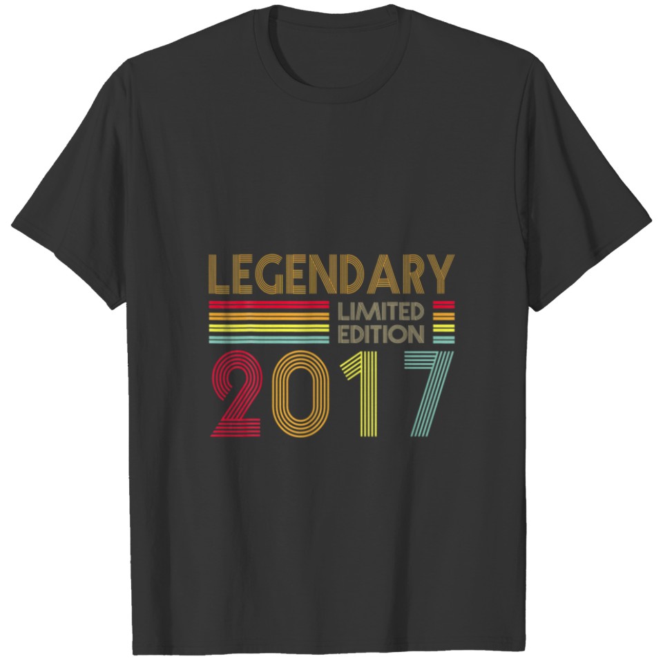 5 Yrs Old Retro Legendary 2017 Limited Editon 5Th T-shirt