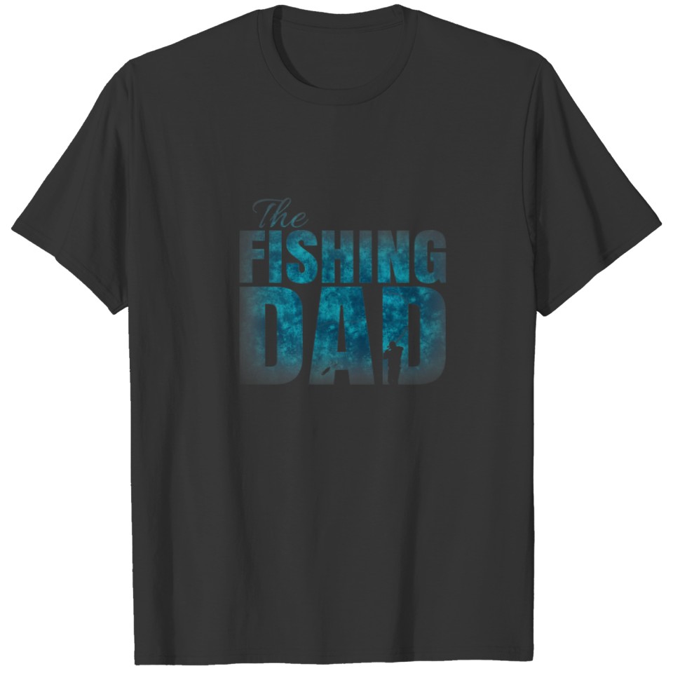 Mens Daddy Fisherman Clothing Father's Day Fishing T-shirt