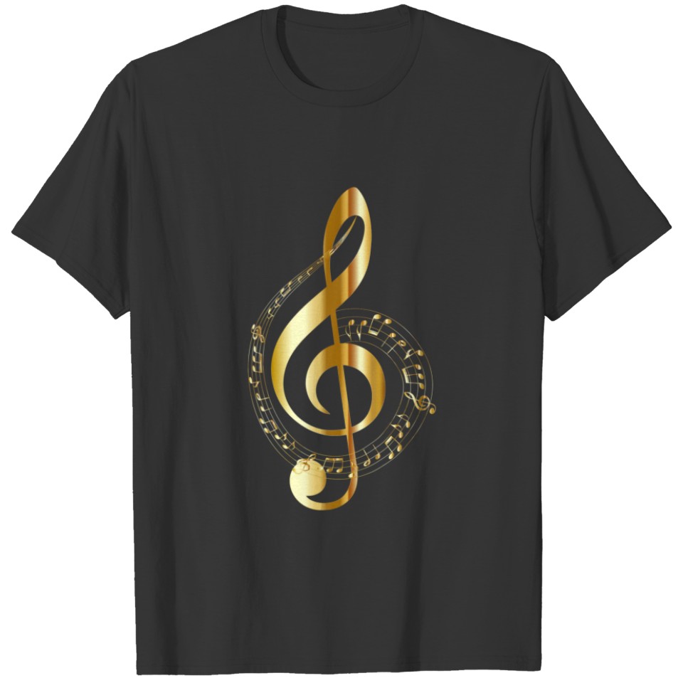 Music NOTE GOLD T-shirt