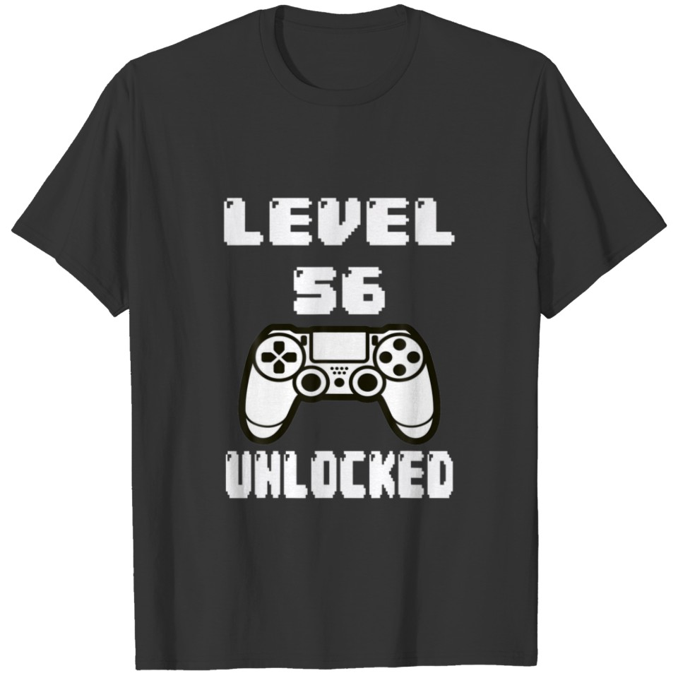 Level 56 Unlocked Video Game 56Th Birthday Gift T-shirt