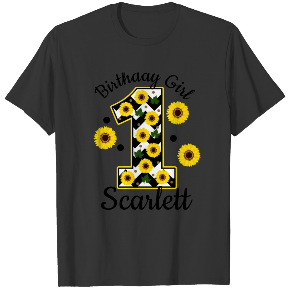 First birthday sunflower T-shirt