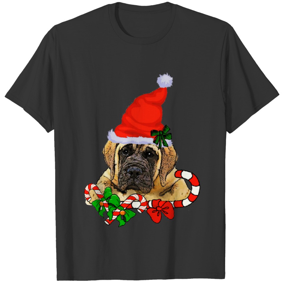 English Mastiff Christmas Merry T-shirt