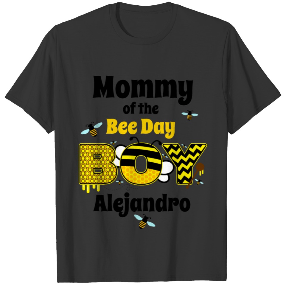 Bee Birthday Boy Mommy T-shirt