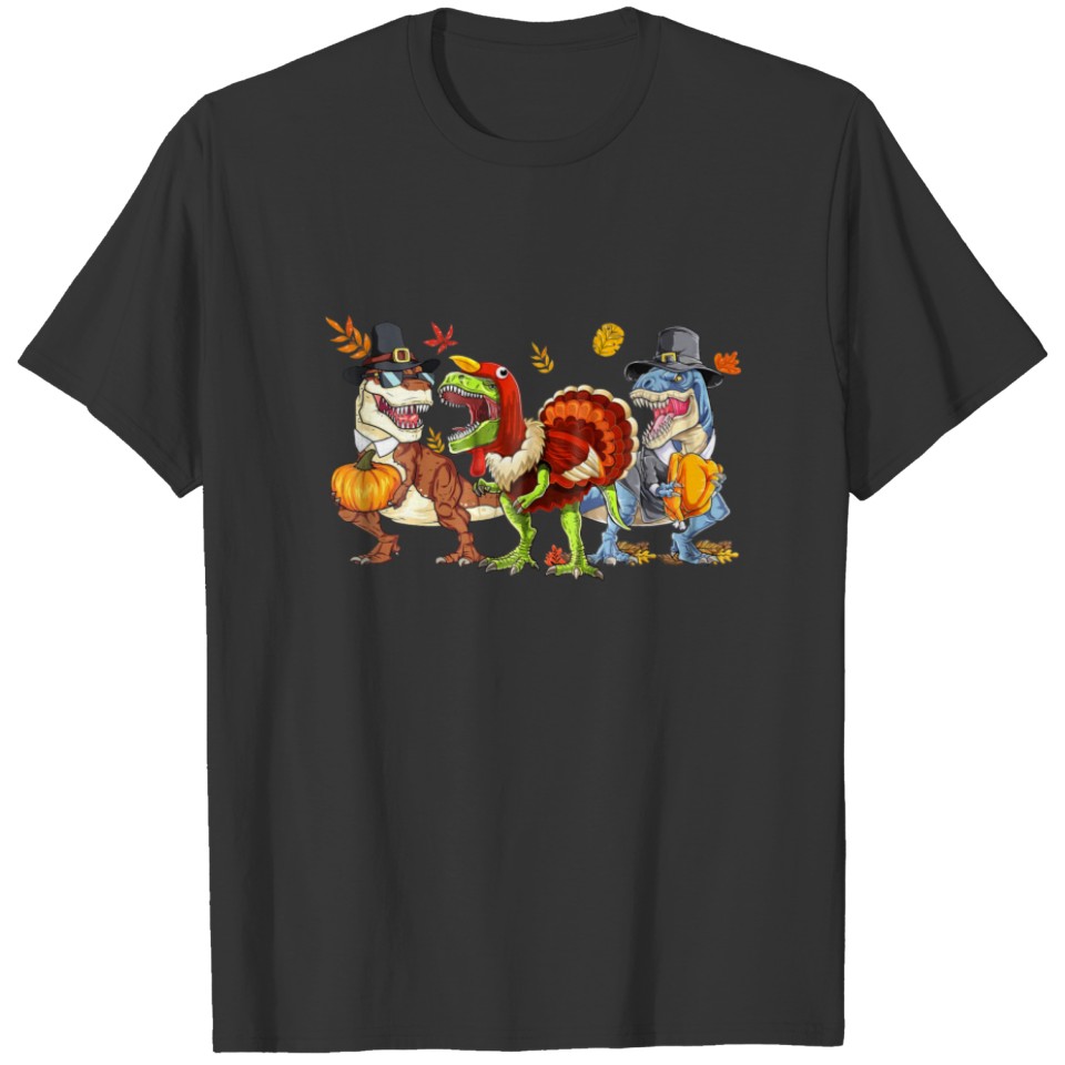 Thanksgiving Dinosaur T-Rex Turkey Rawr Kids Gifts T-shirt