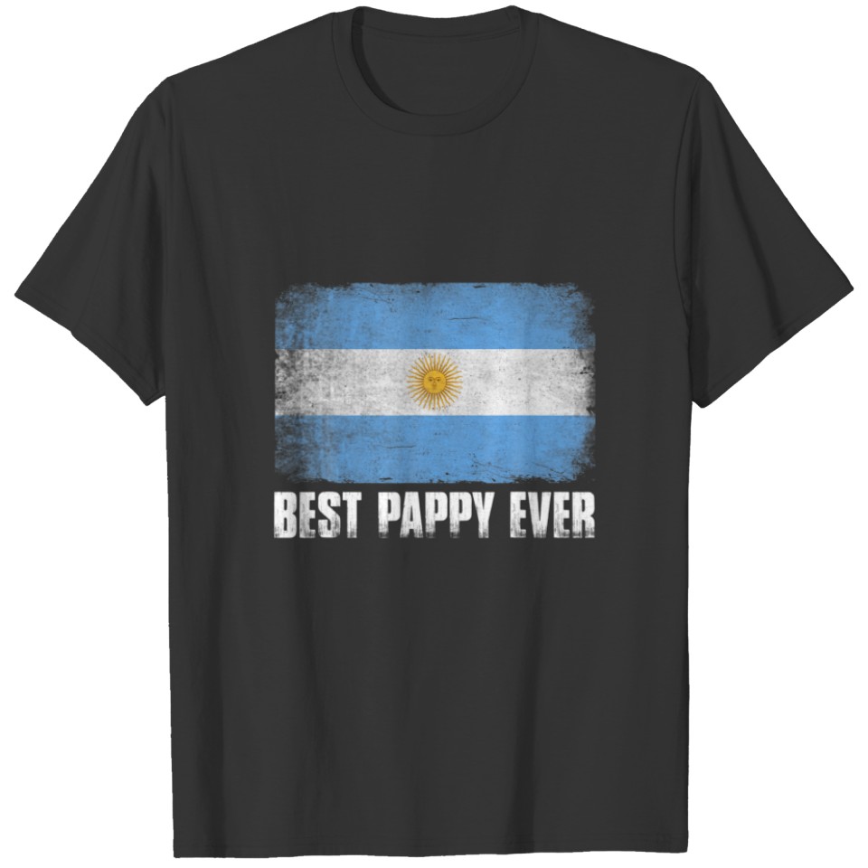 Funny Vintage Best Pappy Ever Men Retro Argentina T-shirt