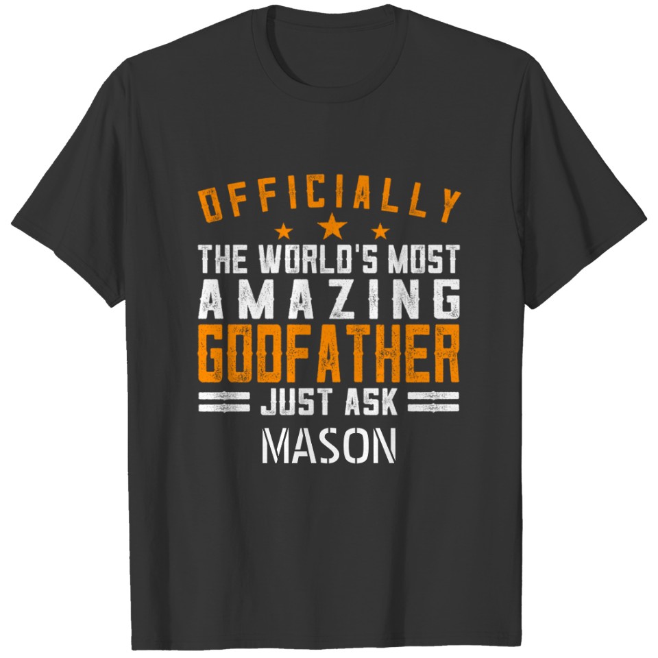Officially Amazing GodFather Personalized Gift T-shirt
