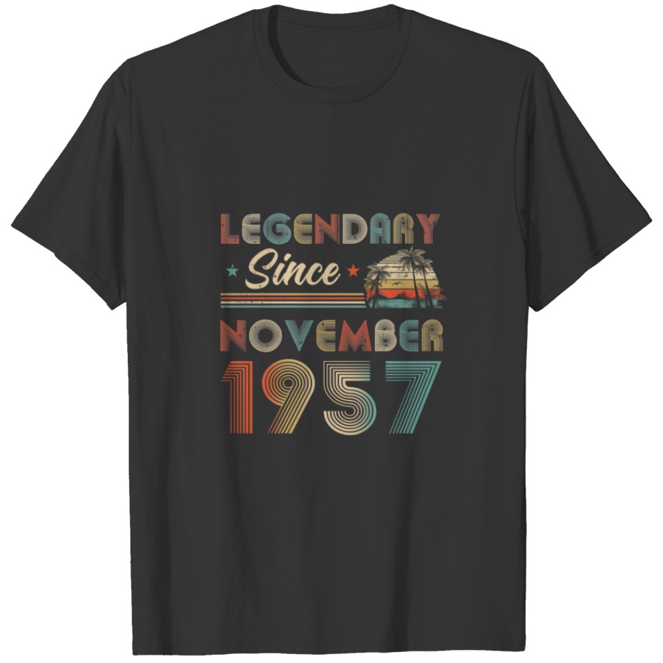 65th Birthday 65 Years Old Legendary Since Novembe T-shirt