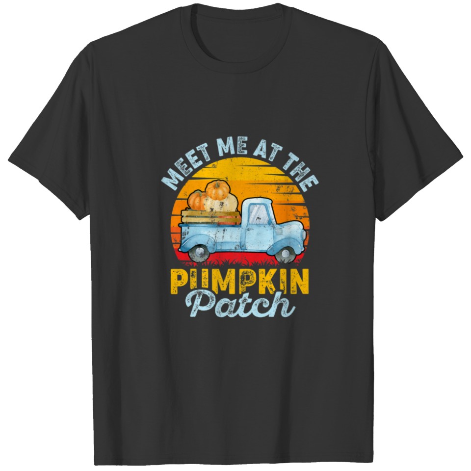 Meet Me At The Pumpkin Patch Vintage Retro Hallowe T-shirt
