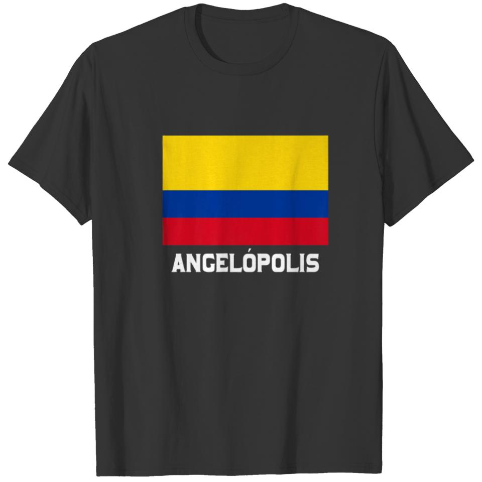 Angelopolis Colombia Flag Emblem Escudo Bandera Cr T-shirt