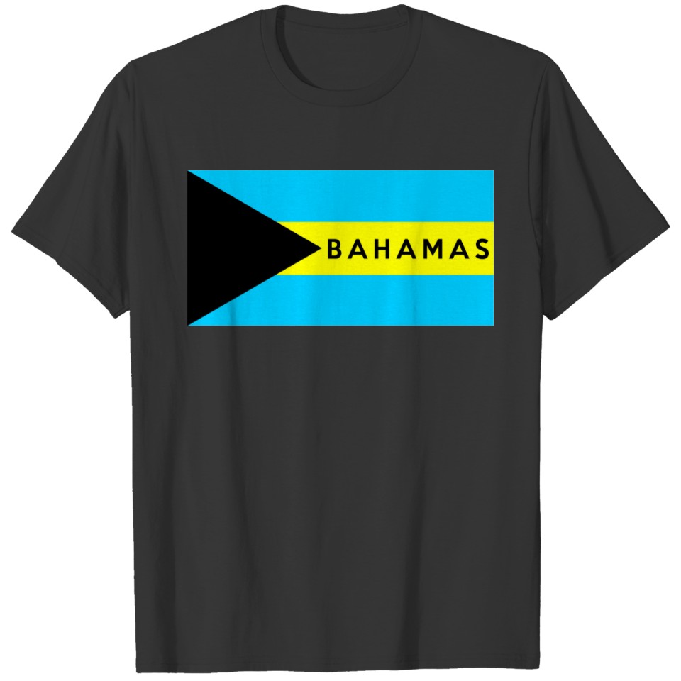 bahamas country flag symbol name text T-shirt