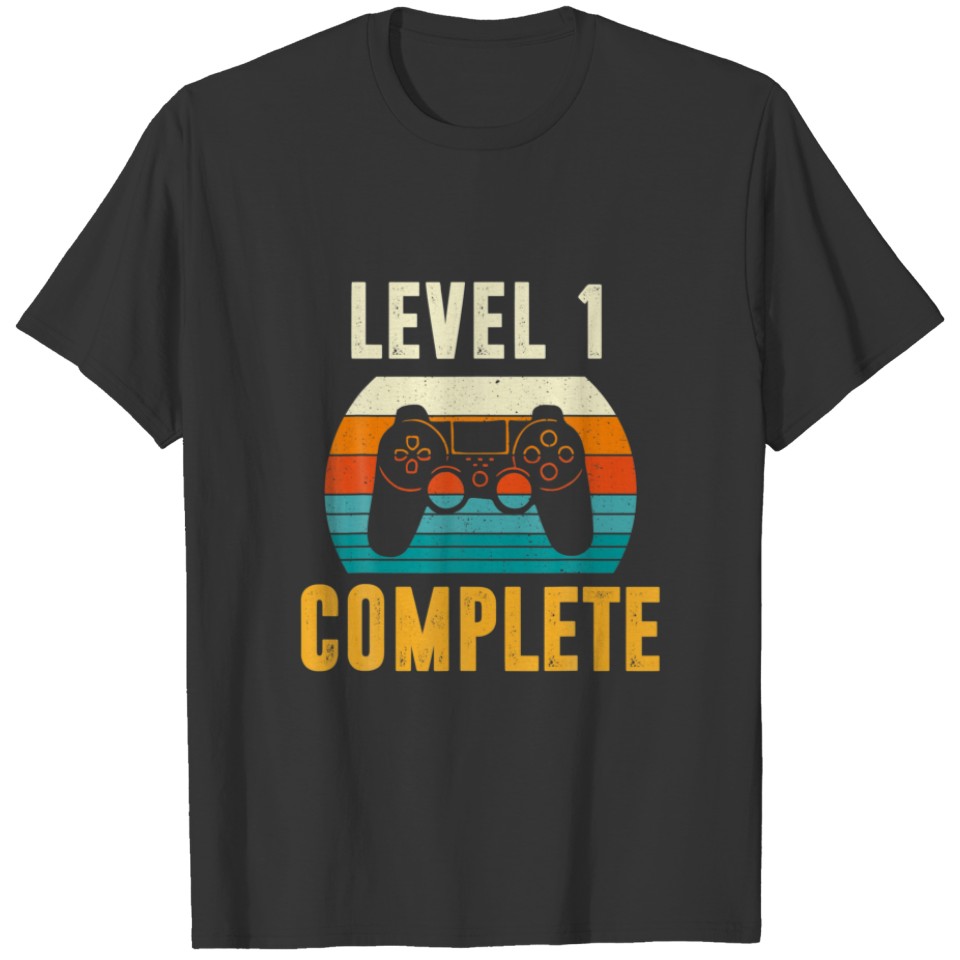 Level 1 Complete 1 Anniversary 1St Wedding Anniver T-shirt