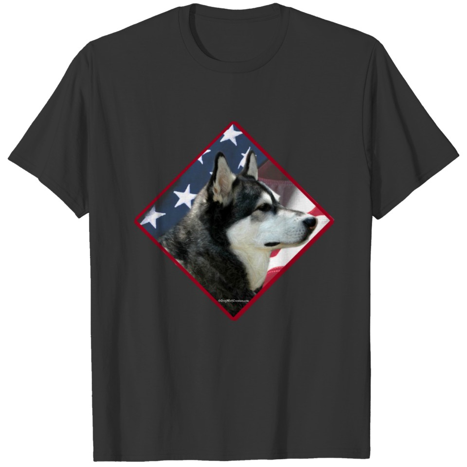 Alaskan Malamute Flag 2 T-shirt