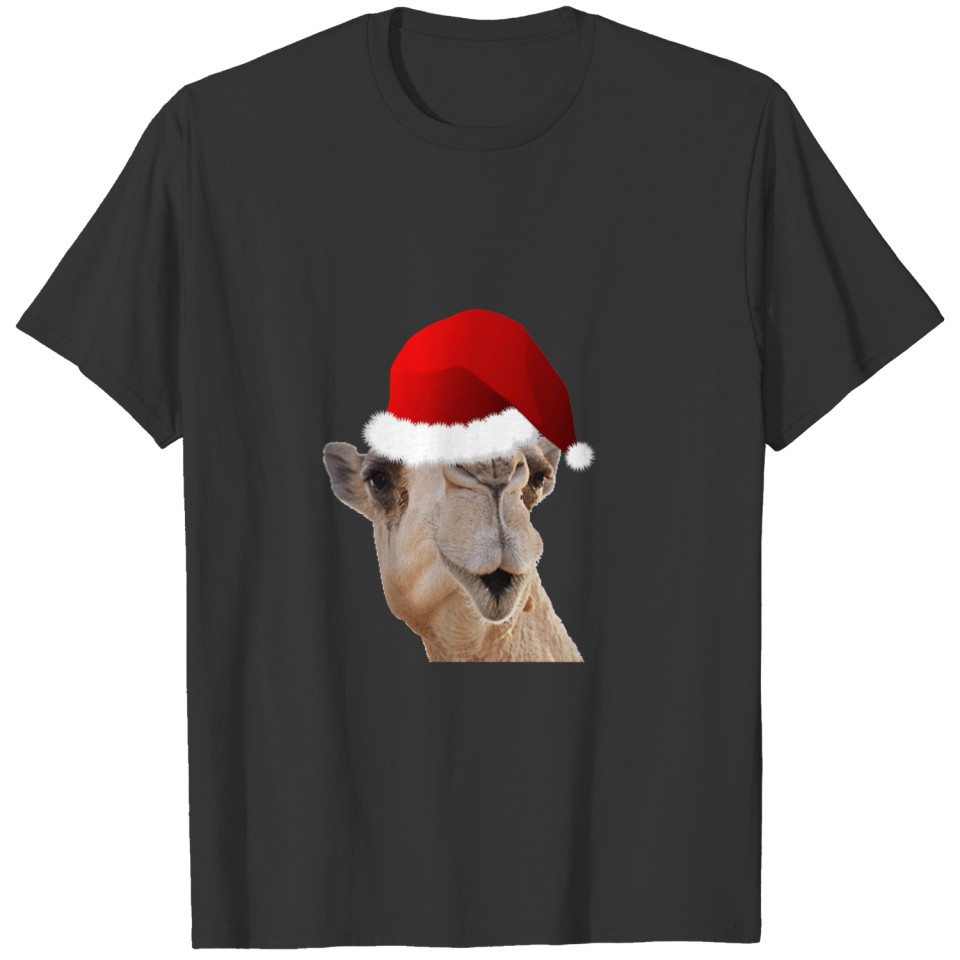 Hump Day Camel Santa Claus Hat T-shirt