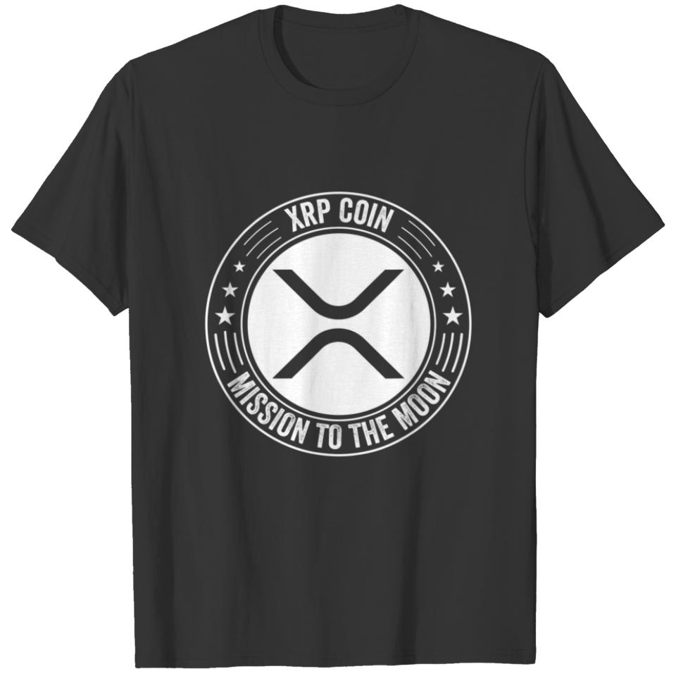 Vintage Ripple Coin XRP Mission To The Moon Crypto T-shirt