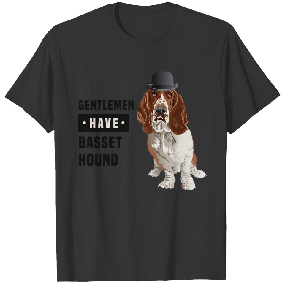 Gentlemen Have Basset Hound T-shirt