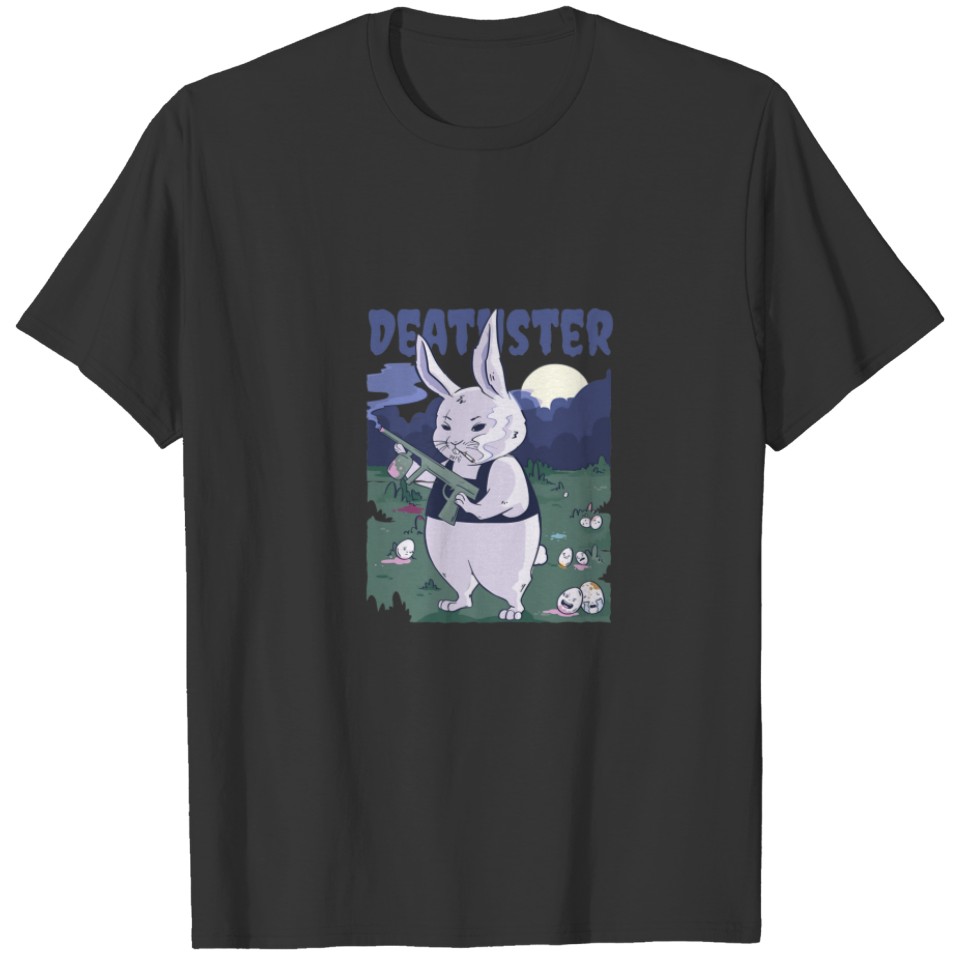 Evil Bunny Easter Design For Easter Sunday Easter T-shirt