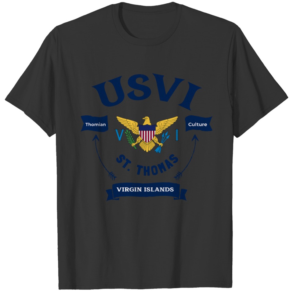 US Virgin Islands Flag St. Thomas USVI Tropical Plus Size T-shirt