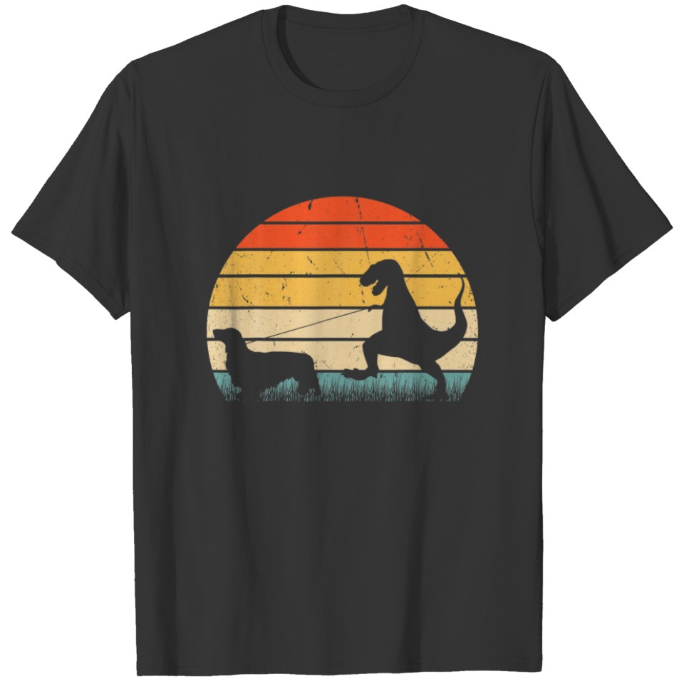 Golden Retriever Dog Breed Vintage Dinosaur Funny T-shirt
