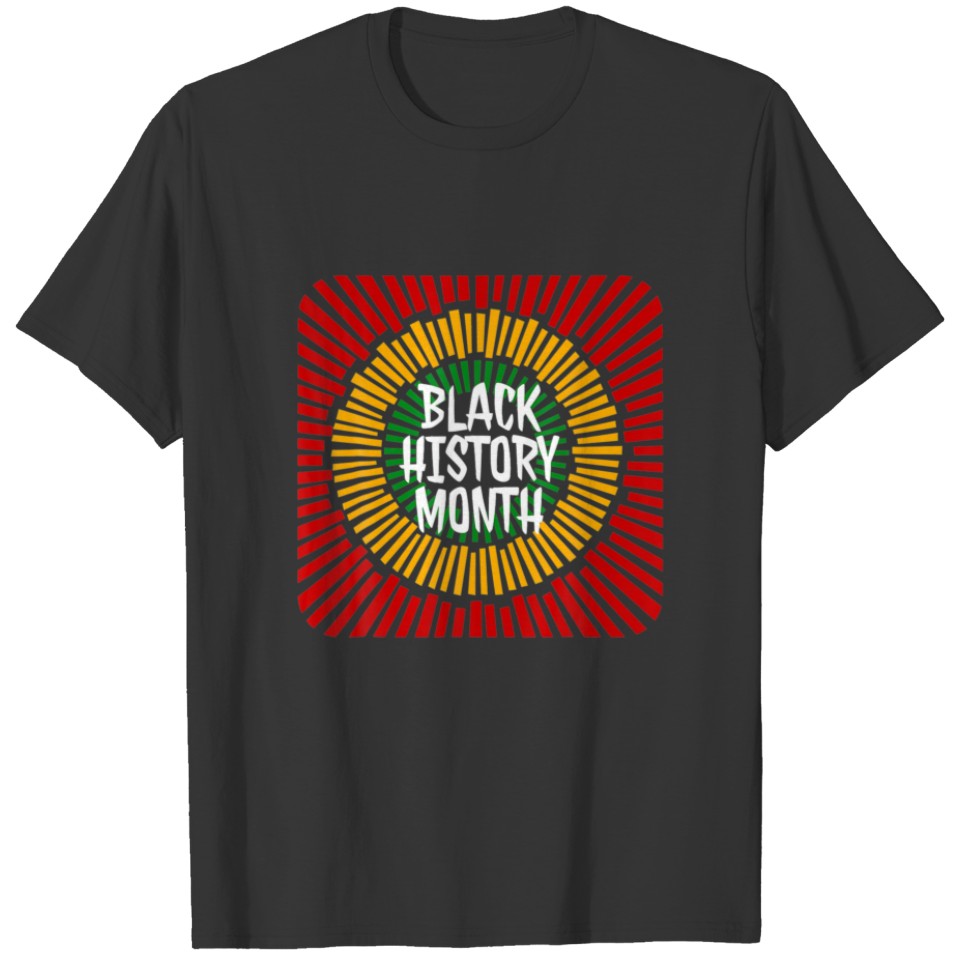 Black History Month African Sun Flag Color T-shirt