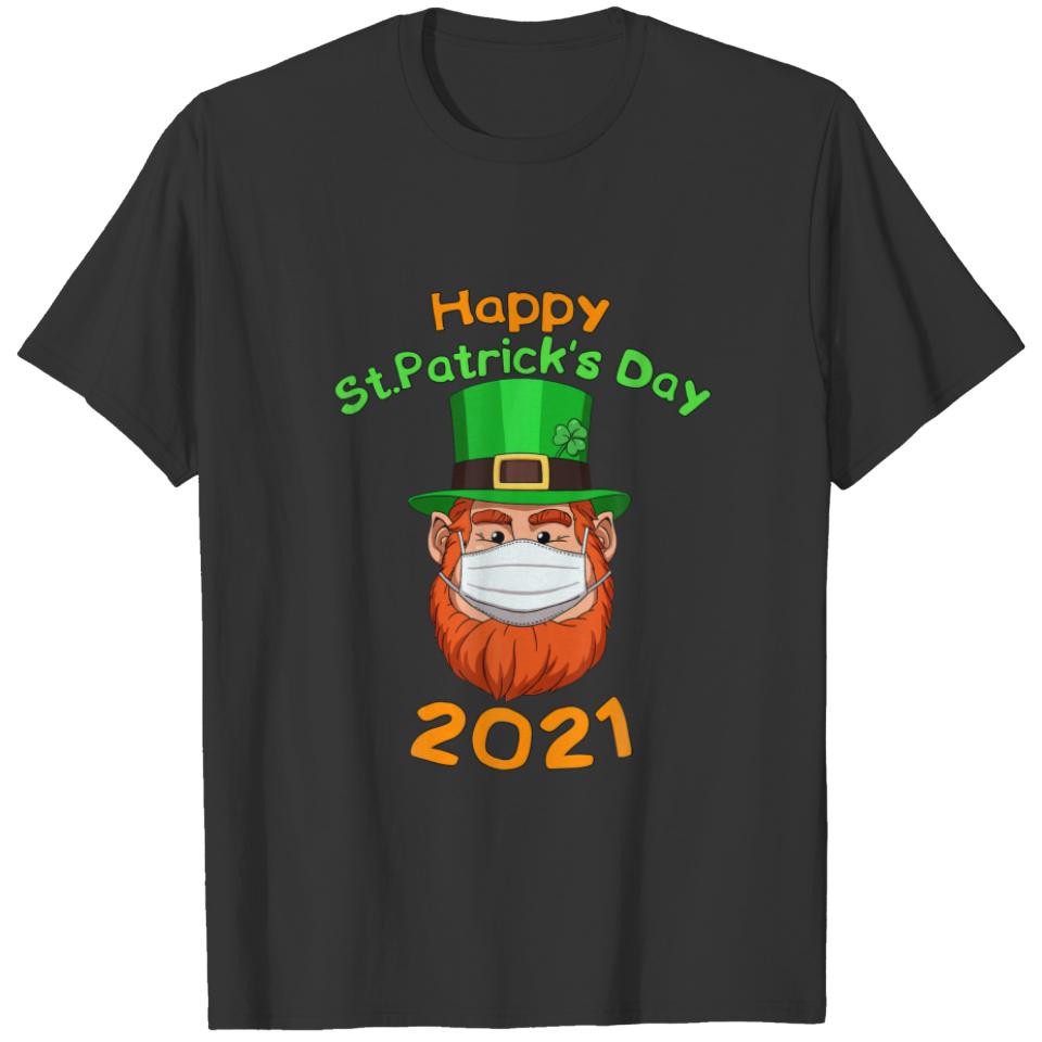 Leprechaun Mask Quarantine Happy St. Patrick’S Day T-shirt