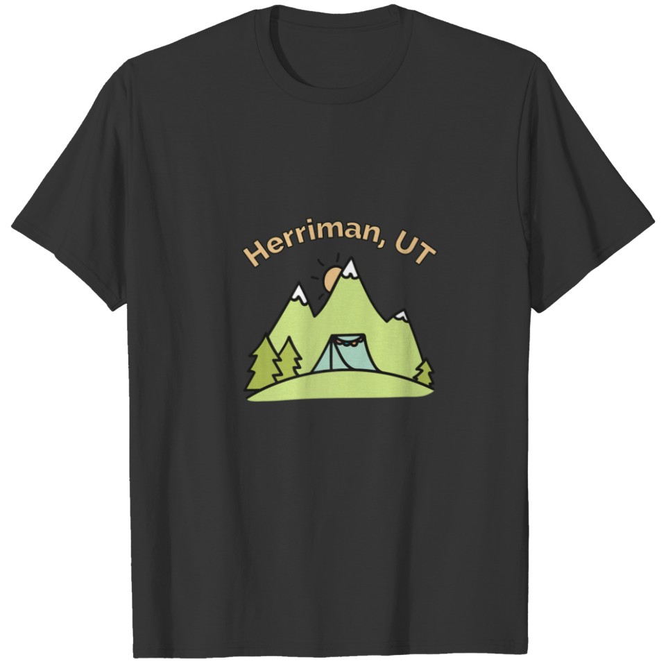 Herriman UT Mountains Hiking Climbing Camping T-shirt
