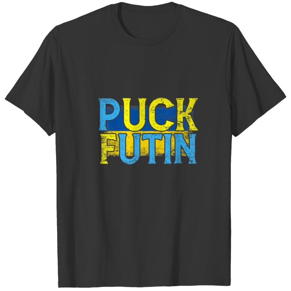Puck Futin I Stand With Ukraine Flag Ukrainian Lov T-shirt