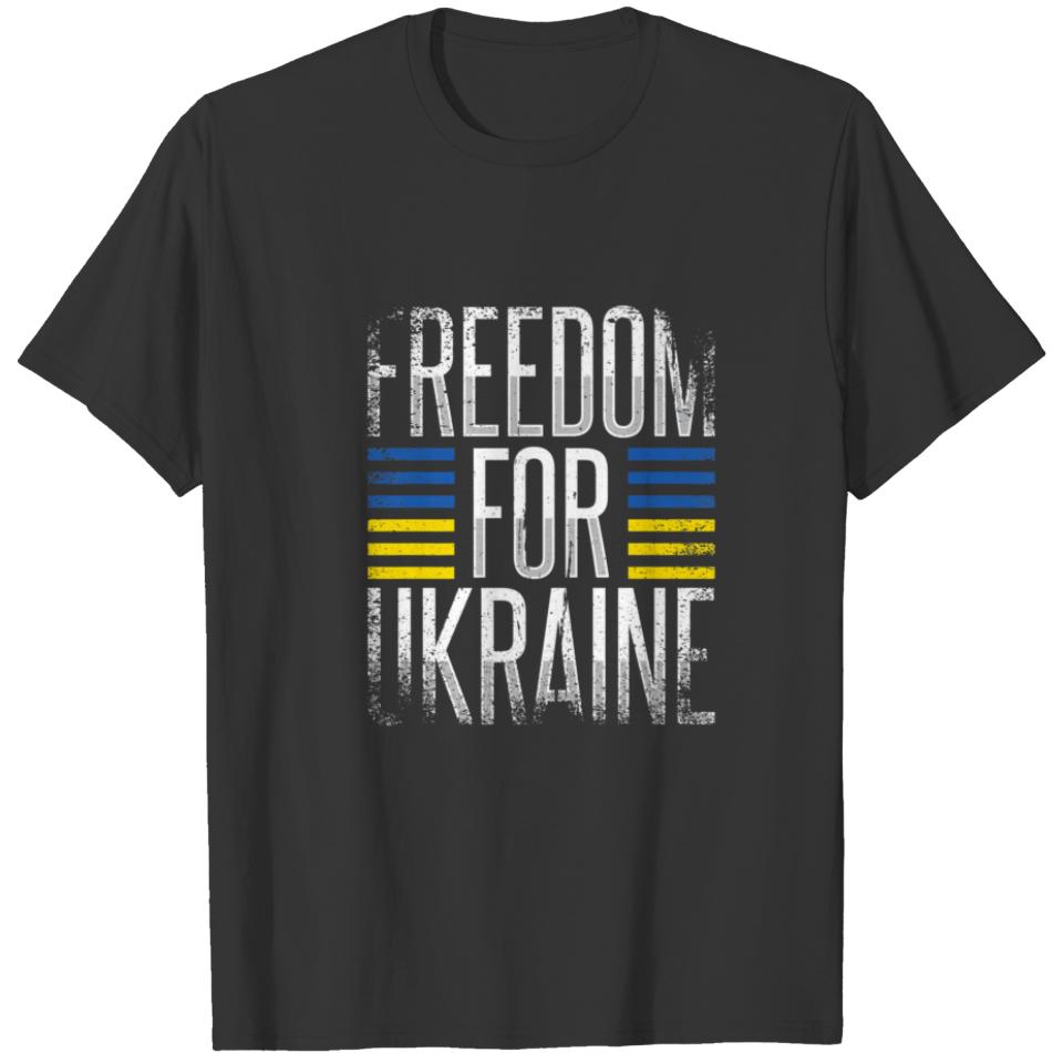 Freedom For Ukraine Ukrainian Flag Apparel T-shirt