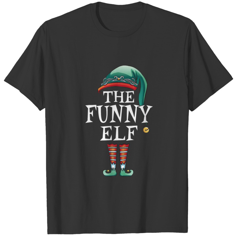 The Funny Elf Matching Family Christmas Party Paja T-shirt