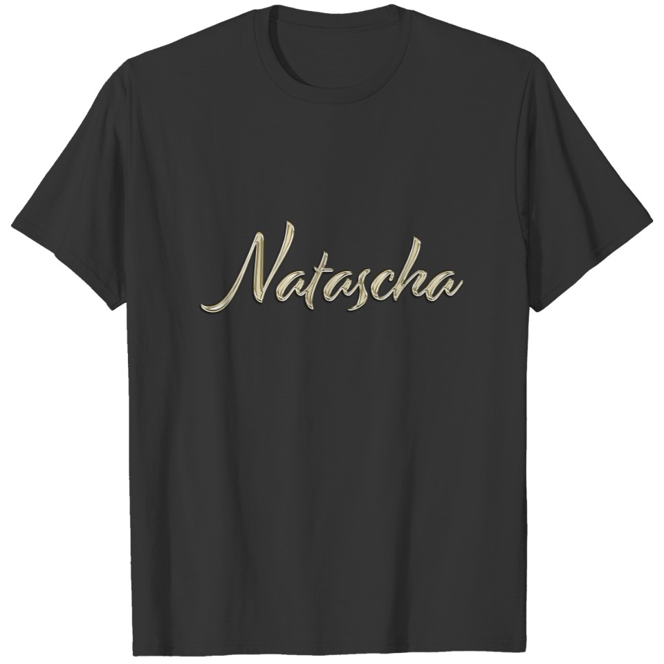 Natascha white gold Handwriting T-shirt