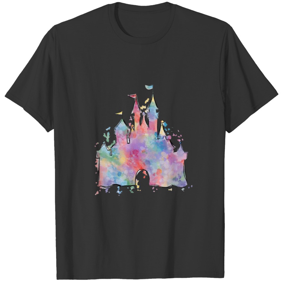 Castle Colorful Boys Girls Kids Adults 100Th Day O T-shirt