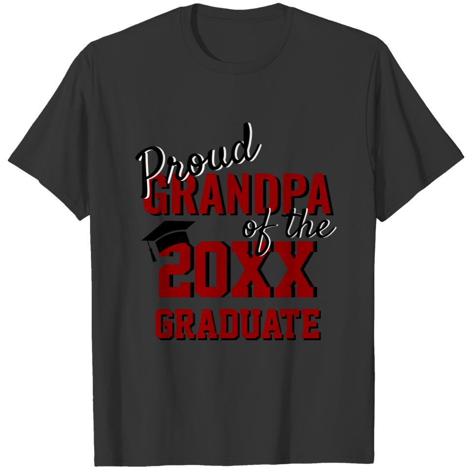 Proud GRANDPA of a 2022 Graduate Red White T-shirt
