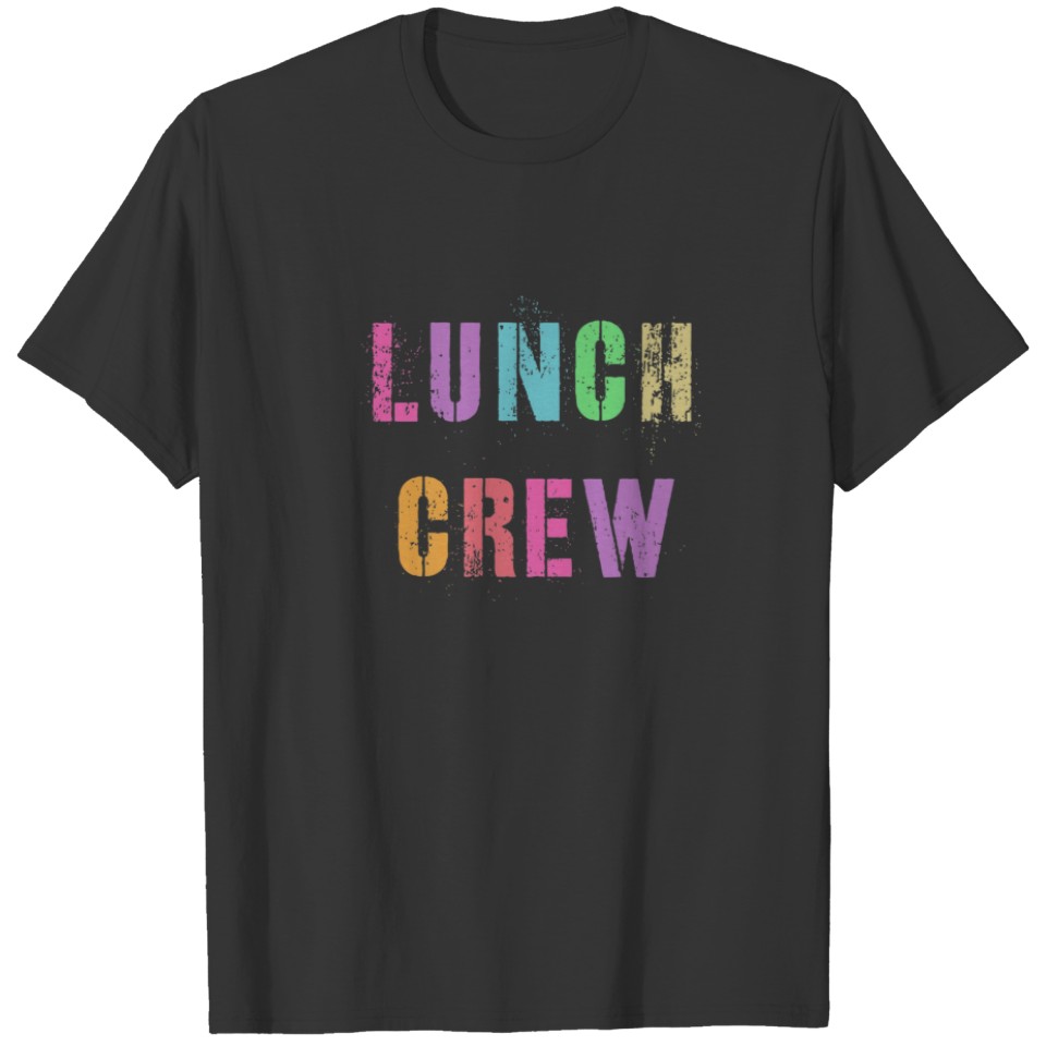 Vintage LUNCH CREW Back To School Office Food Serv T-shirt
