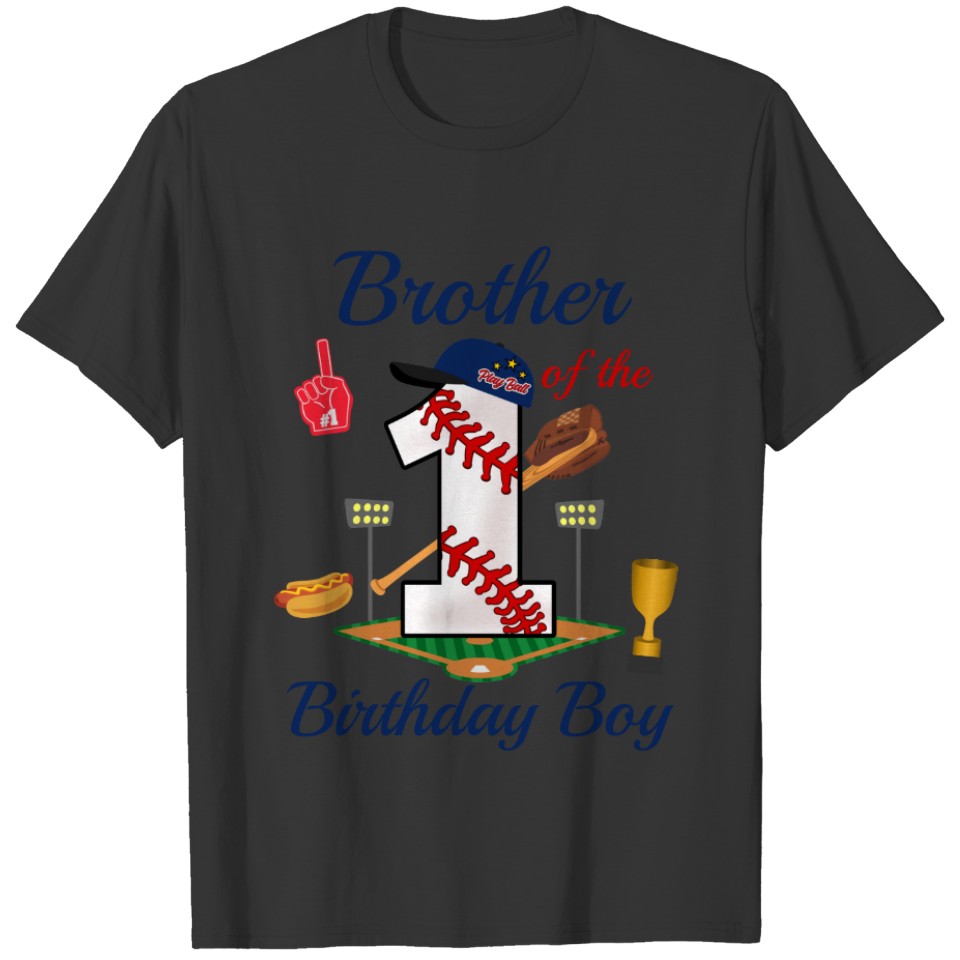 Brother of the First Birthday Baseball T-shirt