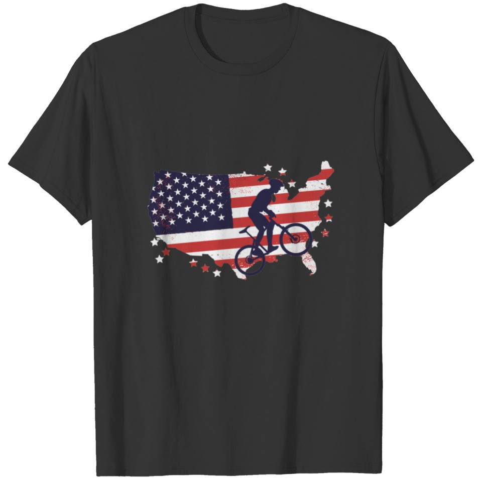 American flag Offroad bike Plus Size T-shirt