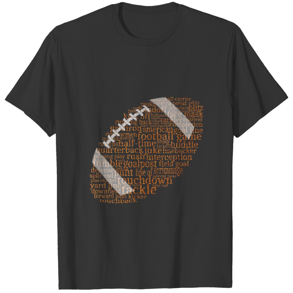 Football Terms Motivational Wordcloud Word Cloud M T-shirt