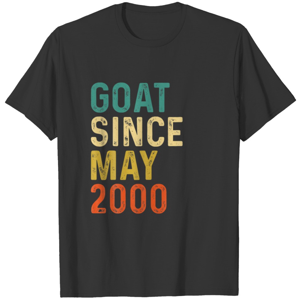 22Nd Birthday 22 Years Old GOAT Since May 2000 T-shirt