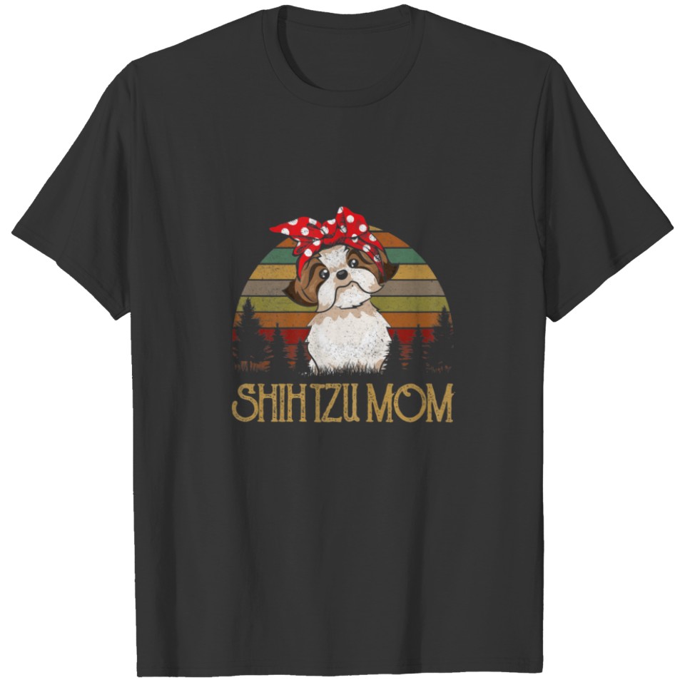 Funny Shih Tzu Mom For Shih Tzu Dog Lovers T-shirt