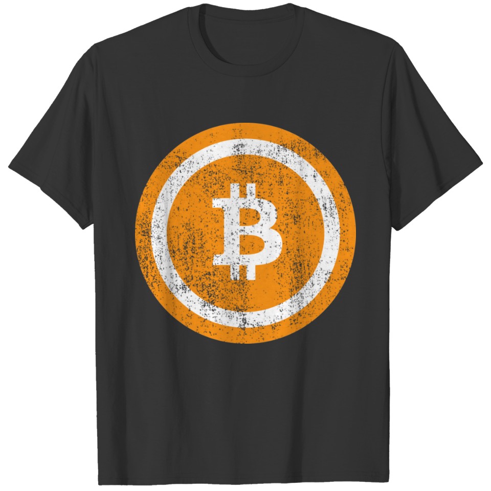 Distressed Bitcoin Logo - Coin Image T-shirt
