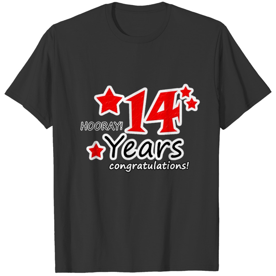 14th anniversary gift T-shirt