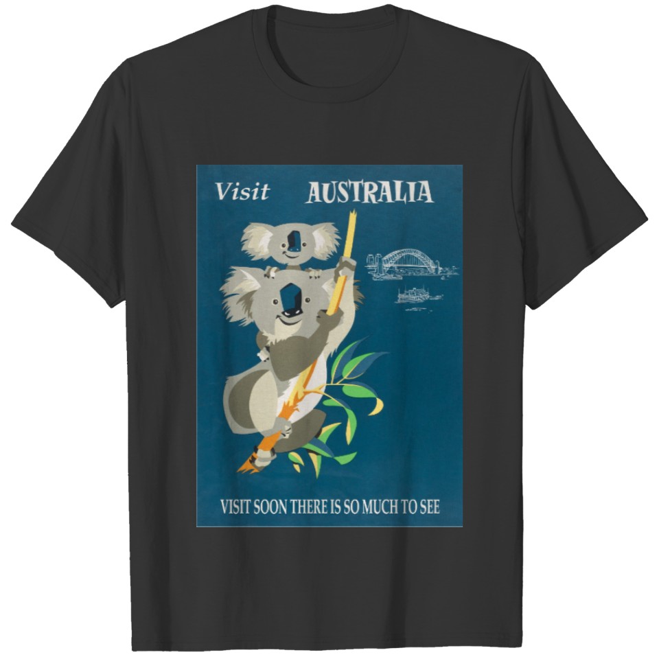 Vintage Australian Travel Design T T-shirt