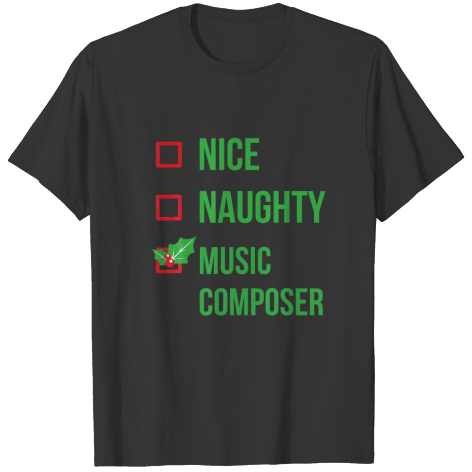 Music Composer Funny Pajama Christmas Gift T-shirt