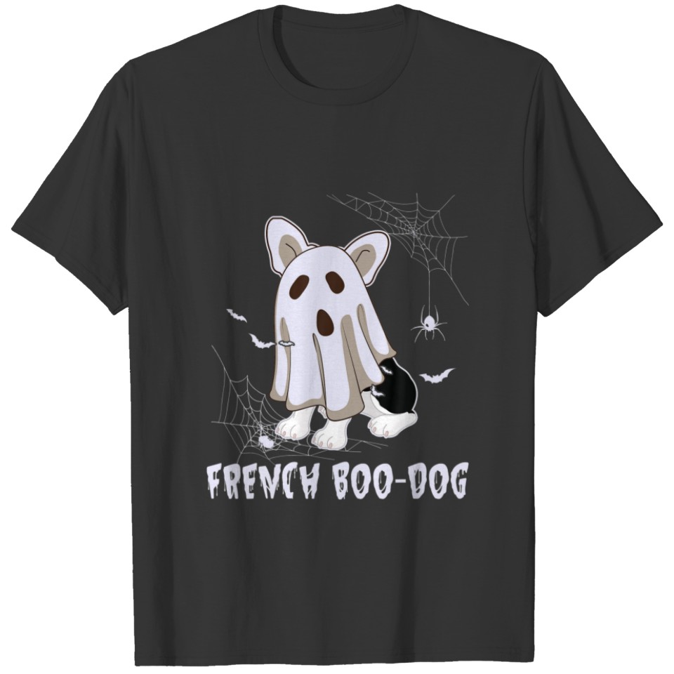 French Boo-Dog Funny Halloween Boo French Bulldog T-shirt