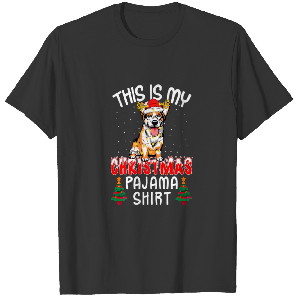 This Is My Corgi Dog Christmas Pajamas Xmas Puppy T-shirt