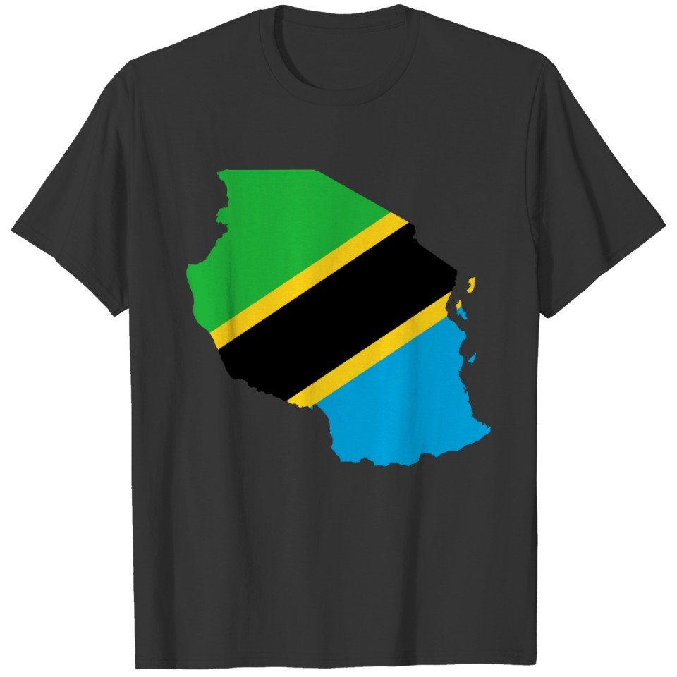 Tanzania Flag Map T-shirt
