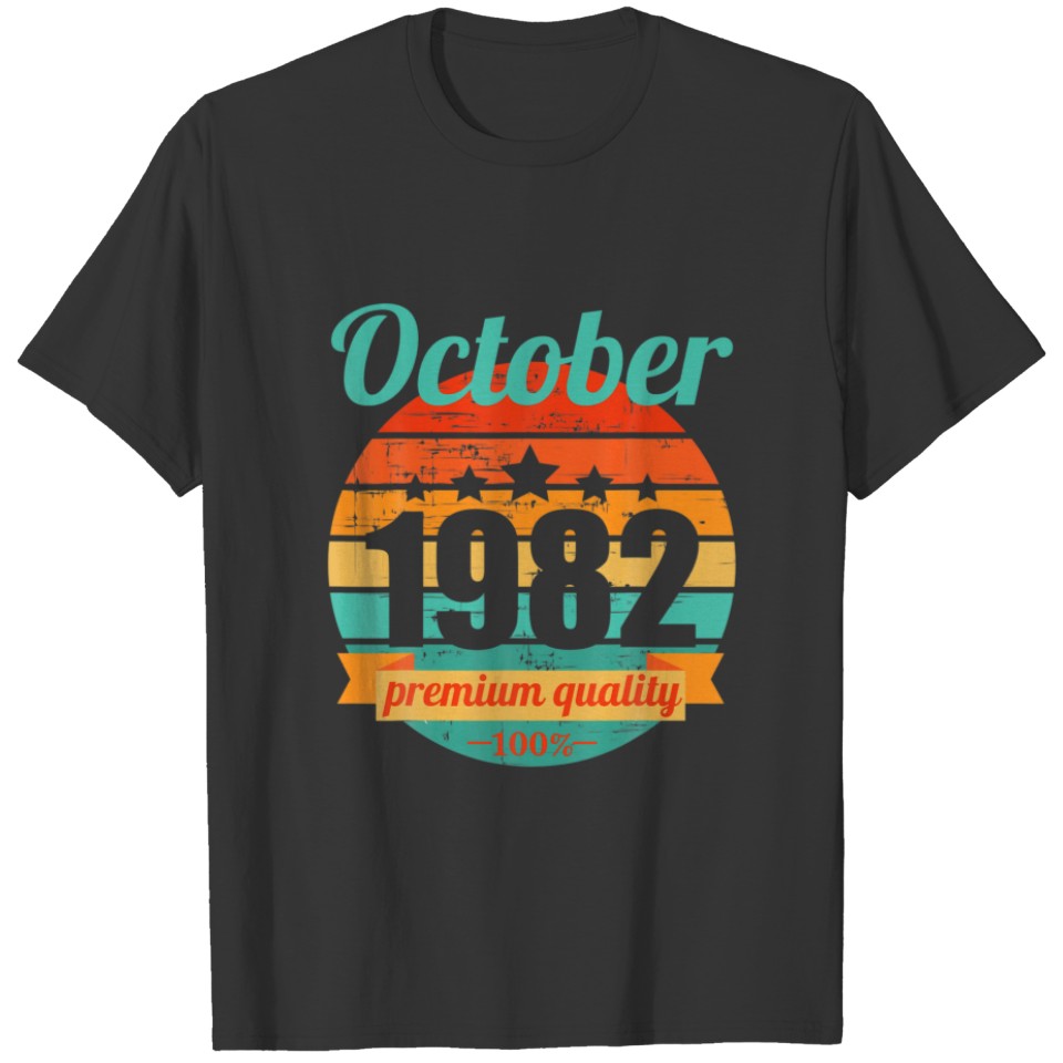 Legend Since October 1982 40 Years 40S 40. Birthda T-shirt