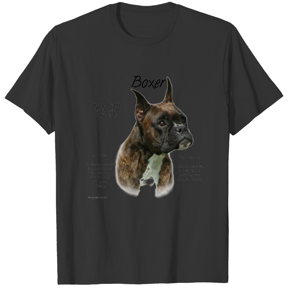 Boxer (brindle) History Design T-shirt