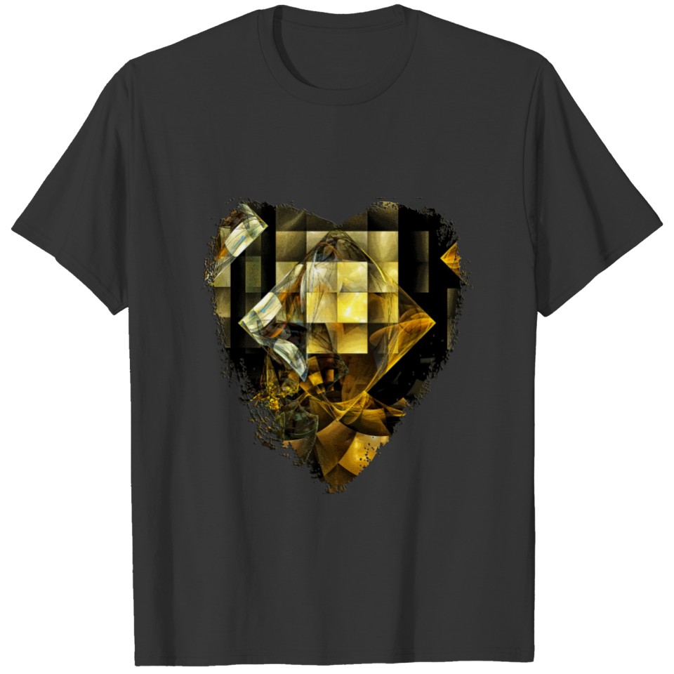 Icelandics in Gait Golden Diamond Abstract T-shirt