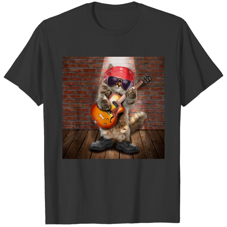 Rocker cat T-shirt