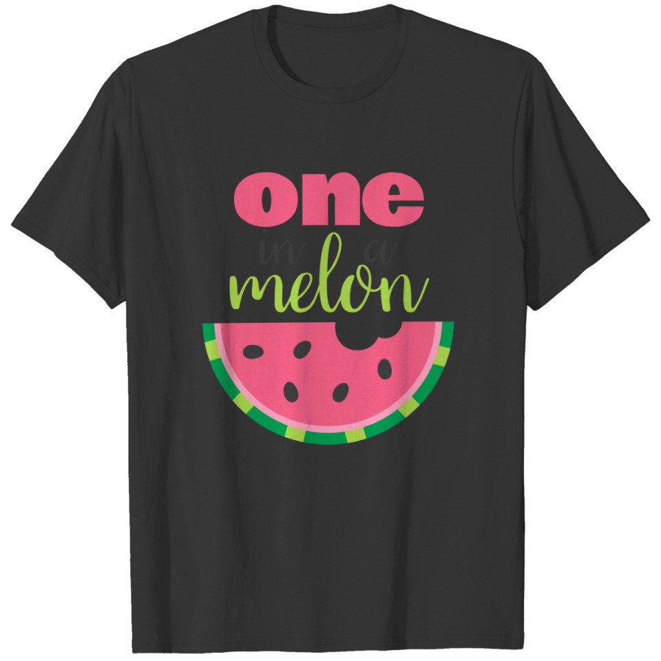 One in a Melon Watermelon Baby Girl's 1st Birthday T-shirt
