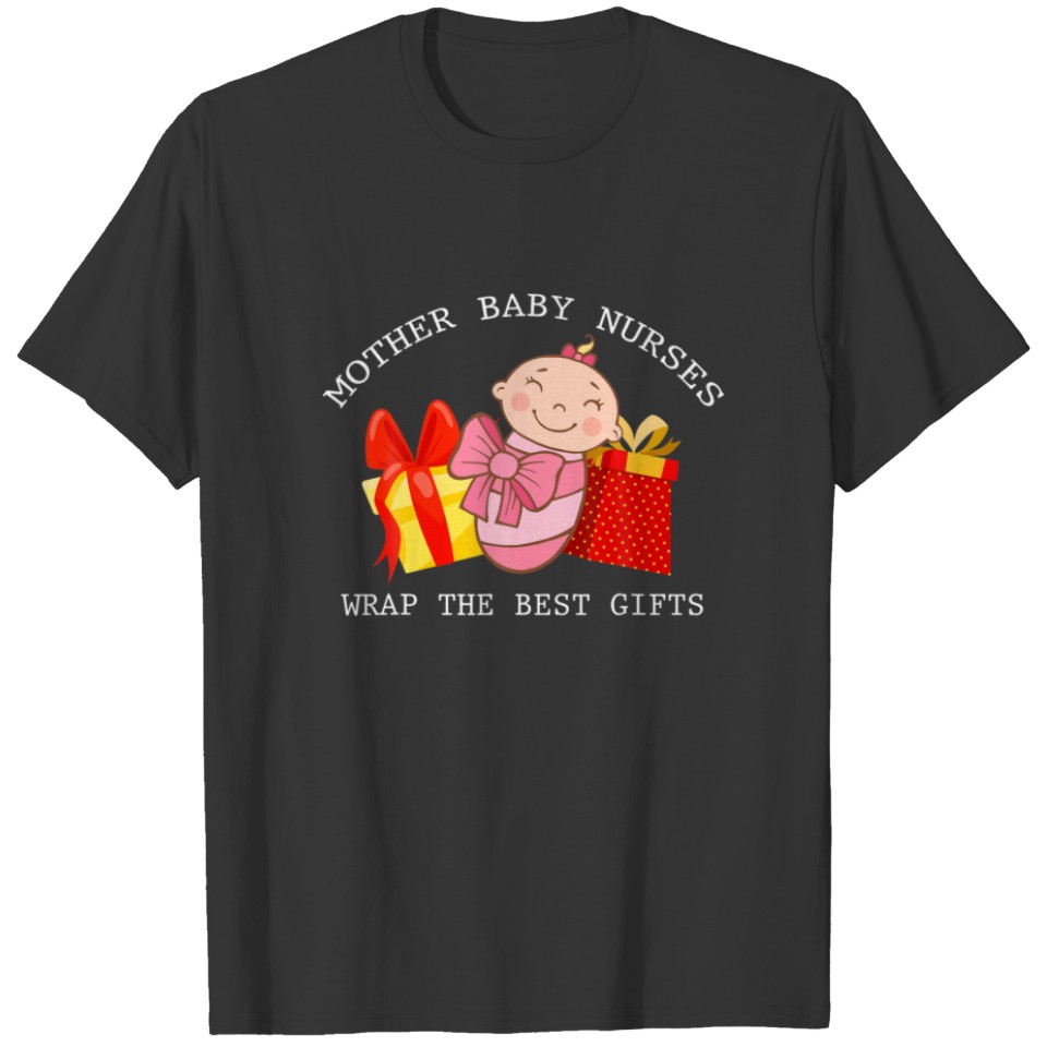 Christmas Mother Baby Nurses Wrap The Best Gifts T-shirt